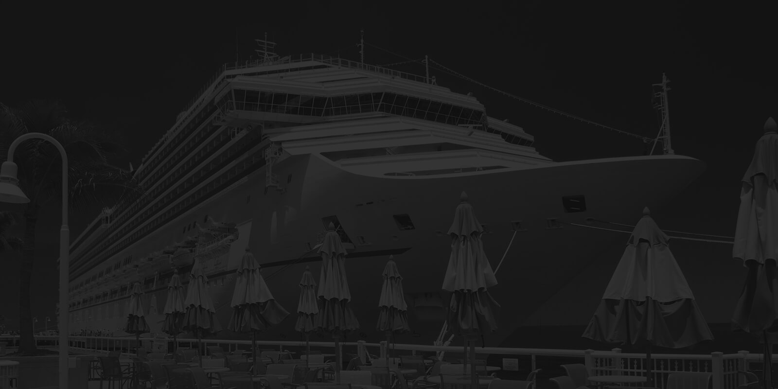 Cruise ship docked at a port